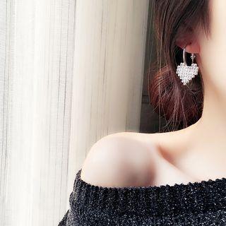 Heart Rhinestone Huggy Earring