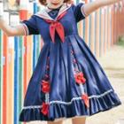 Sailor Collar Ribbon A-line Dress (various Designs)