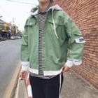 Hooded Distressed Jacket