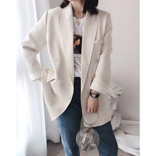 Peak Lapel Blazer With Sash