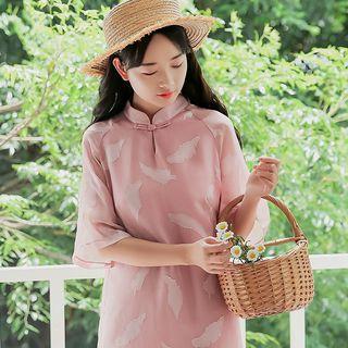 Traditional Chinese Elbow-sleeve Dress