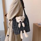 Tweed Bear Tote Bag