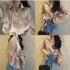 Lantern-sleeve Shirt As Shown In Figure - One Size