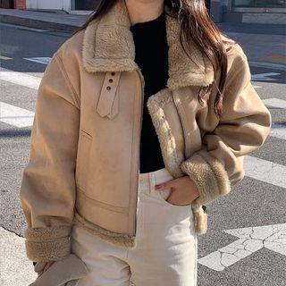Long Sleeve Plain Fleece Jacket