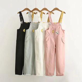 Embroidered Pinafore Jumpsuit