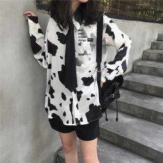 Milk Cow Print Shirt