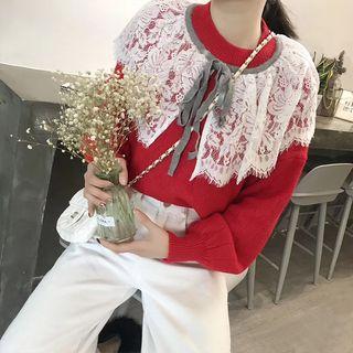 Lace Collared Sweater