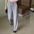 High-waist Smiley Face Sweatpants Pants - One Size