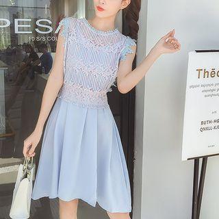 Set: Lace Tank Top + Slipdress