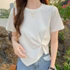 High-waist Cropped Short-sleeve T-shirt