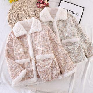 Faux Pearl Fleece-lined Jacket