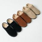 Lug-sole Faux-fur Lined Suedette Loafers