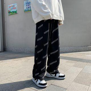 High-waist Letter Print Sweatpants