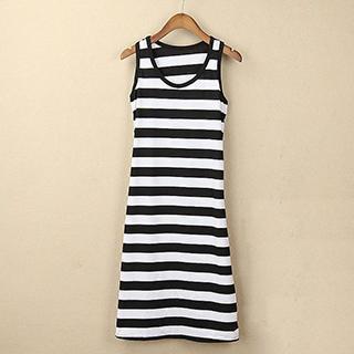 Striped Midi Tank Dress