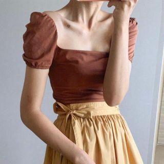 Square Neck Puff Sleeve Top