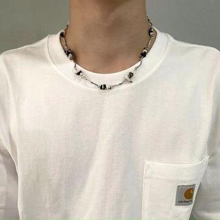 Faux Gemstone Alloy Choker Choker - Silver - One Size
