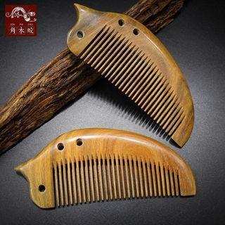 Wooden Hair Comb Khaki - One Size