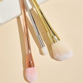 Set Of 3: Makeup Brush 3 Pcs - Gold & Silver & Rose Gold - One Size