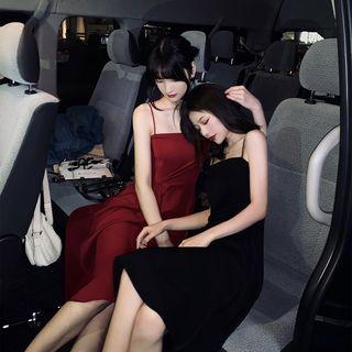 Irregular Hem Spaghetti Strap A-line Dress