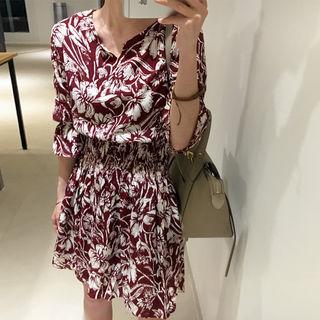 Smocked-waist Pattern Dress