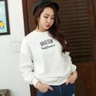 Lettering Embroidered Pullover