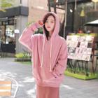 Fleece-lined Boxy Zip-up Hoodie