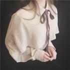 Bow Frilled Long-sleeve Blouse