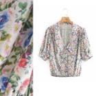 Collared Floral Print Short-sleeve Shirt