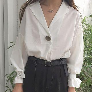 Puff-sleeve Loose-fit Blouse