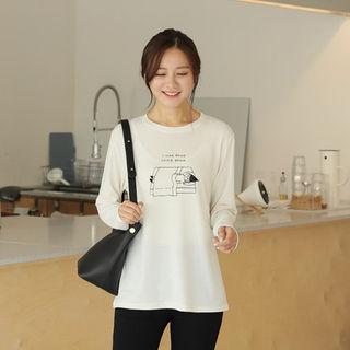 Printed Melange T-shirt