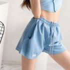 Drawcord Wide-leg Sweatshorts In 7 Colors