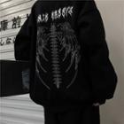 Wings Print Long-sleeve Sweatshirt