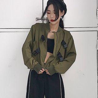 Buckled Zip Jacket/ Drawstring Sweatpants