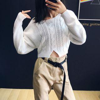 Loose-fit Crop Knit Sweater