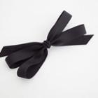 Ribbon Hair Barrette Black - One Size