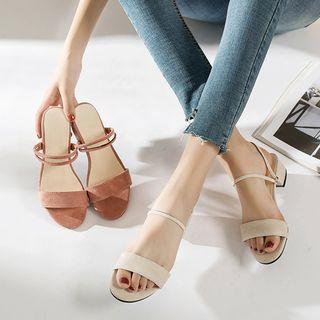 Block Heel Two-way Sandals