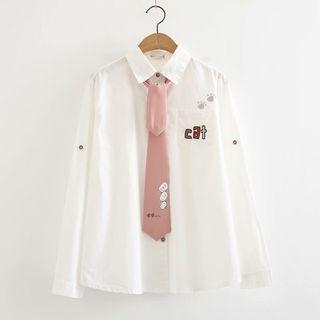 Cat Print Neck Tie