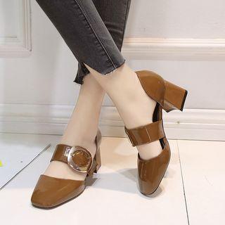 Hoop Detail Chunky Heel Sandals