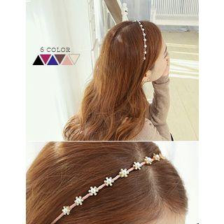Flower Faux-fur Hair Band