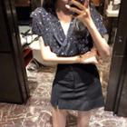 Star Print Short-sleeve Top