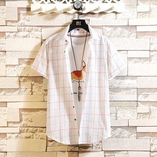Short-sleeve Checker Shirt