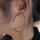 Hoop Earring 5cm - 1 Pair - Silver - One Size