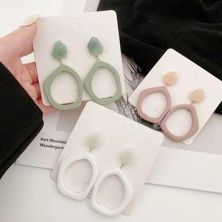 Asymmetrical Geometric Stud Earring / Clip-on Earring