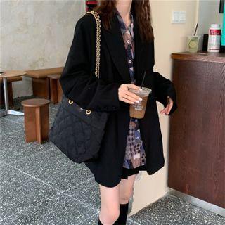 Loose Fit Blazer / Long-sleeve Print Top