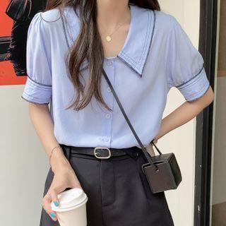 Short-sleeve Shirt / Belted Wide-leg Shorts