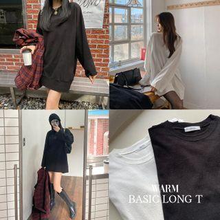 Oversized Napped Longline T-shirt