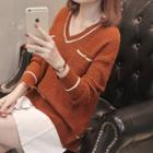 V-neck Pocketed Sweater