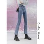 Asymmetric High-waist Boot-cut Jeans