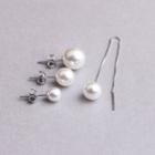 Faux Pearl Ear Stud / Earring