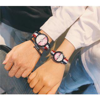 Couple Matching Striped Strap Watch